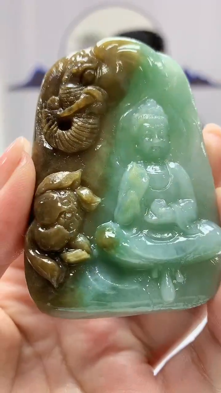 【闪购商品】定制翡翠未镶嵌5152ms-毛货140观音