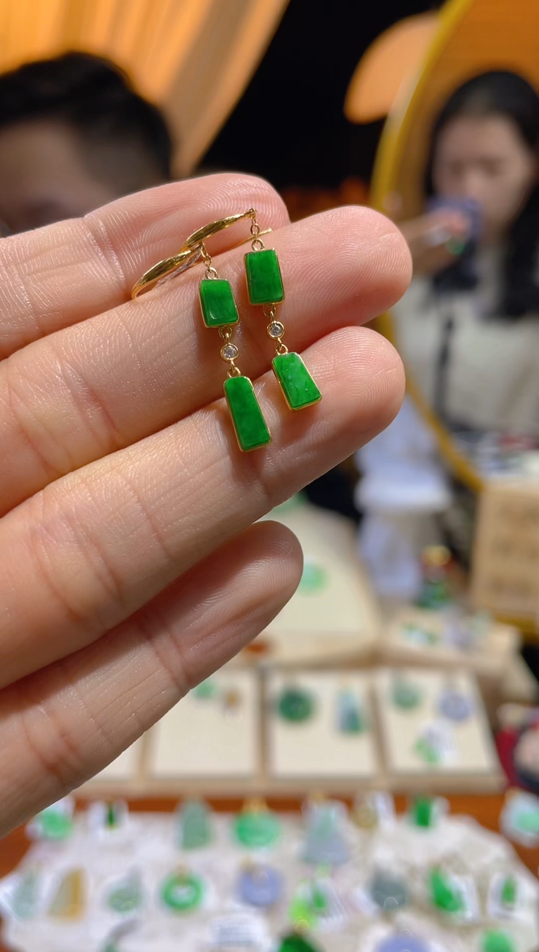 【闪购商品】翡翠颈饰18K金镶嵌假一赔三