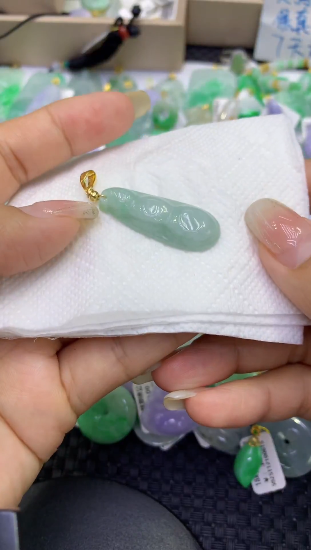 颈饰未镶嵌翡翠天然缅甸A货翡翠