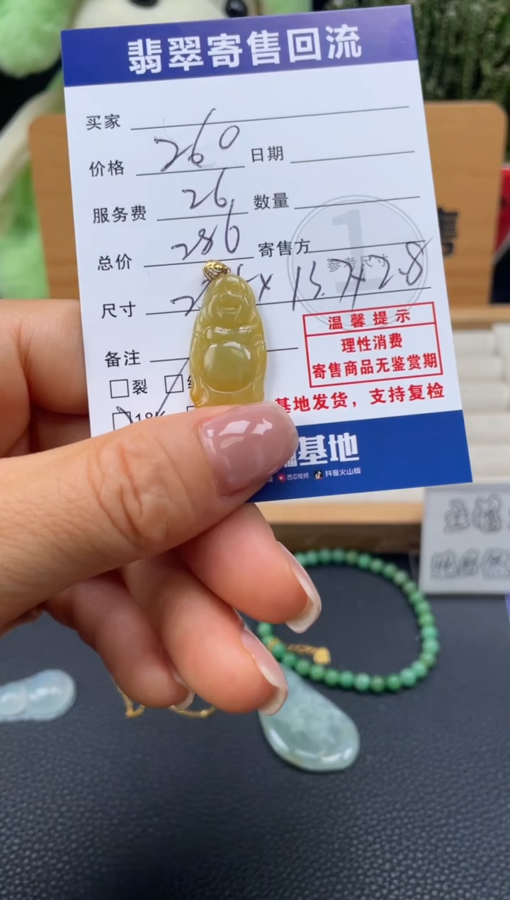 颈饰18K金镶嵌翡翠10150471