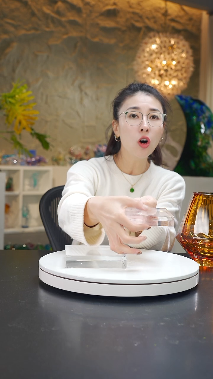 手工艺品琉璃K9水晶底座小号