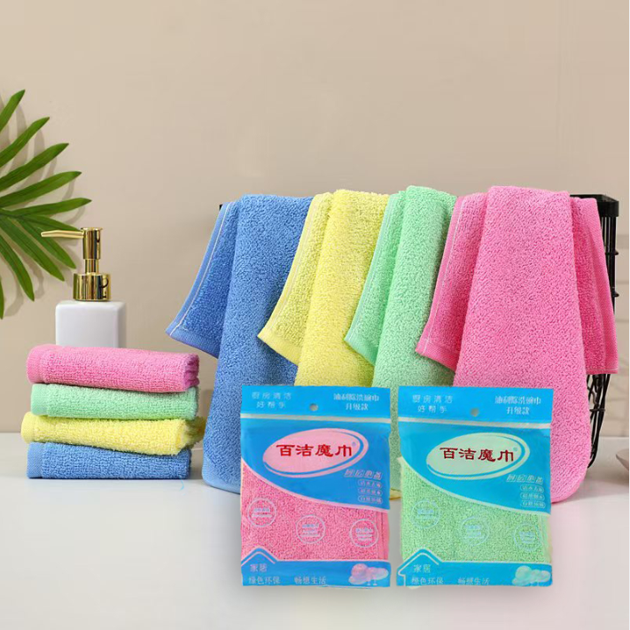 百洁魔巾（30*30加大加厚）5A级抗菌木纤维不沾油洗碗巾去油擦除
