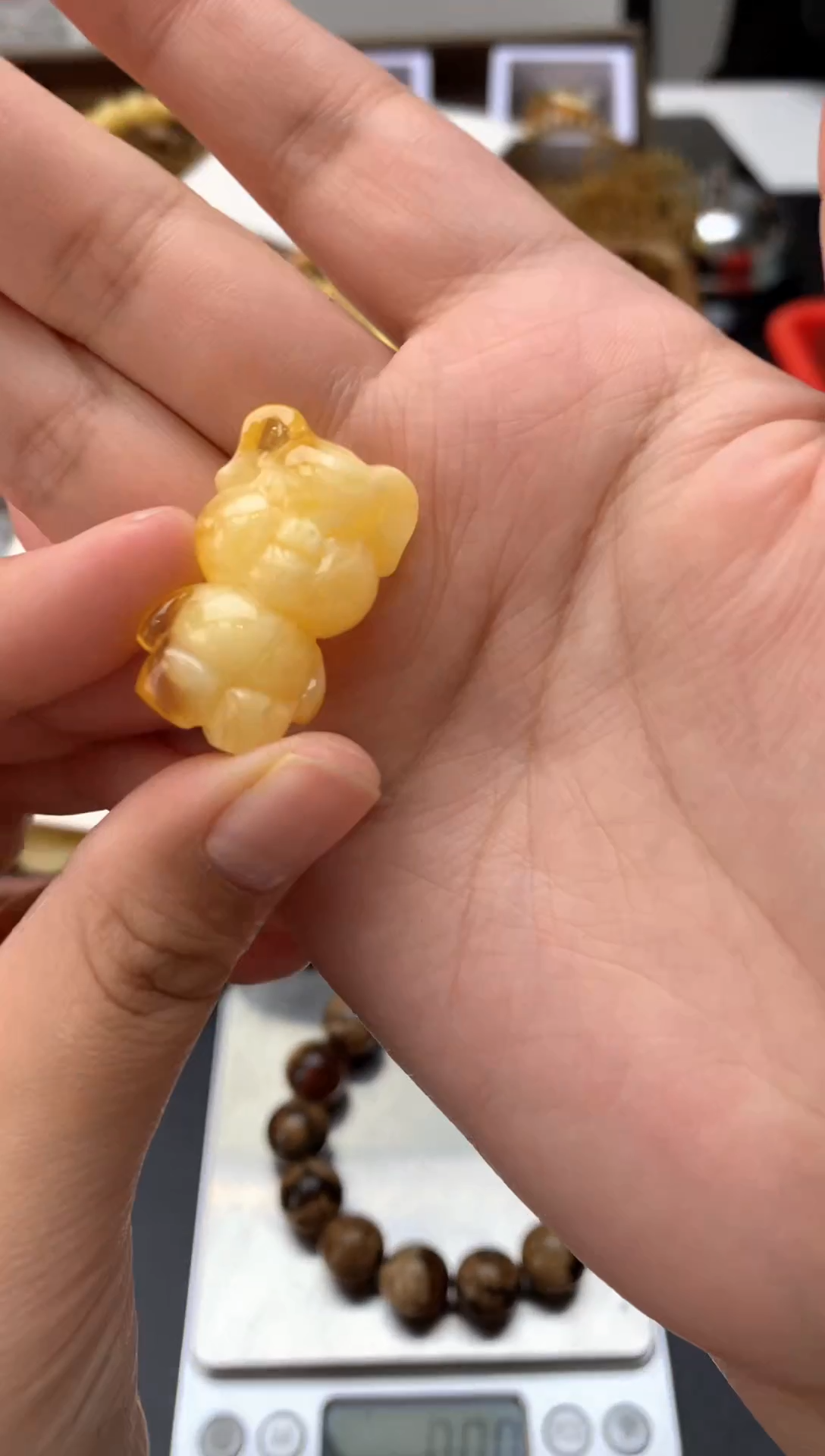 【闪购商品】琥珀珠宝奇石未镶嵌061琥珀蜜蜡花粉 