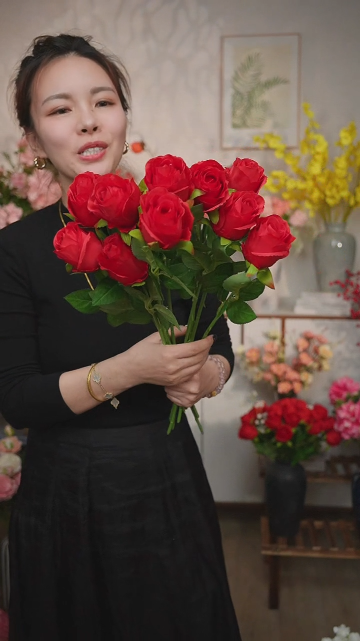 10支大红色/保加利亚玫瑰花