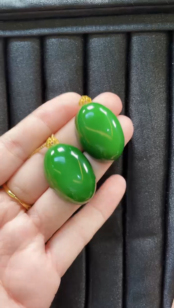 【闪购商品】和田玉吊坠18K金镶嵌多样性发一