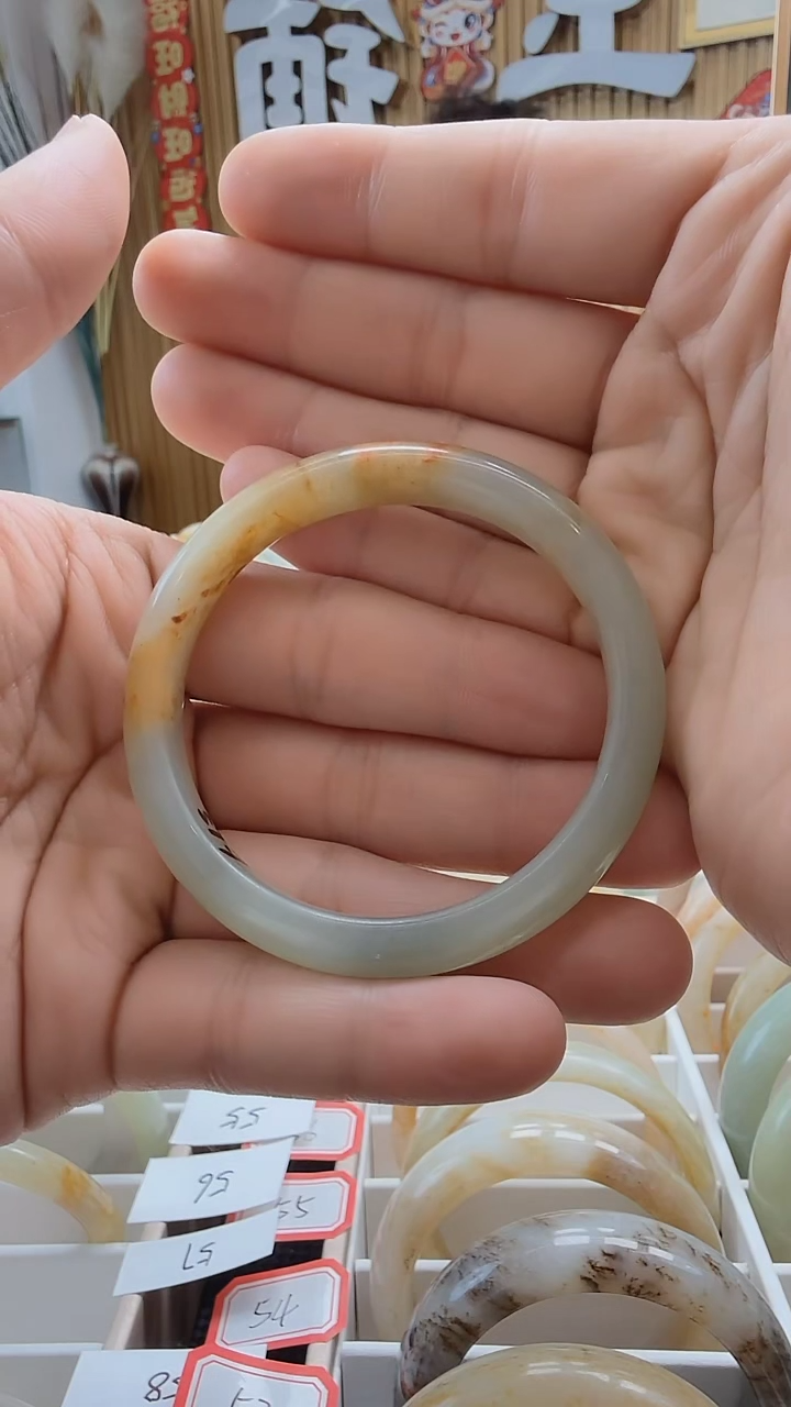 【闪购商品】和田玉手镯未镶嵌204手镯圈口57.7