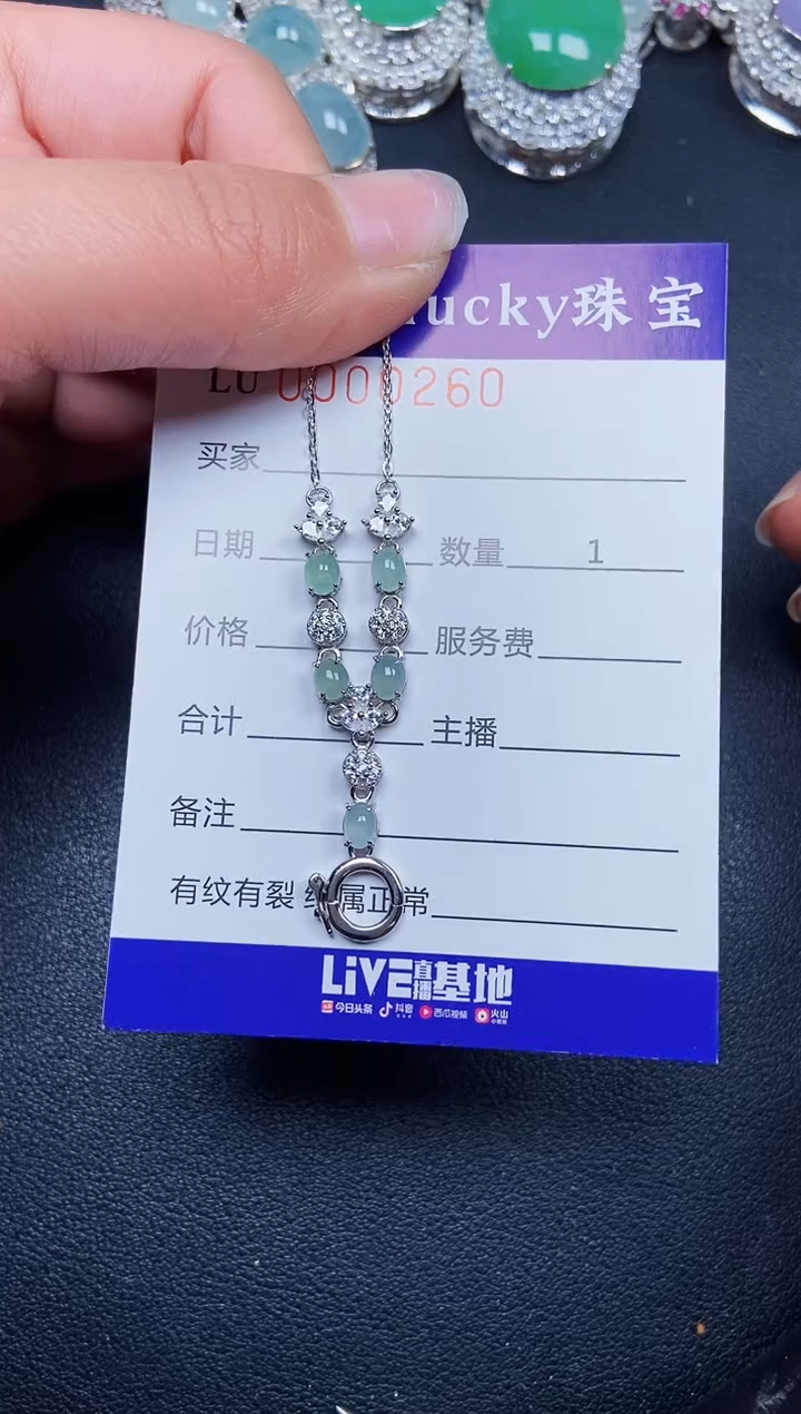 【闪购商品】翡翠颈饰银S925镶嵌0260