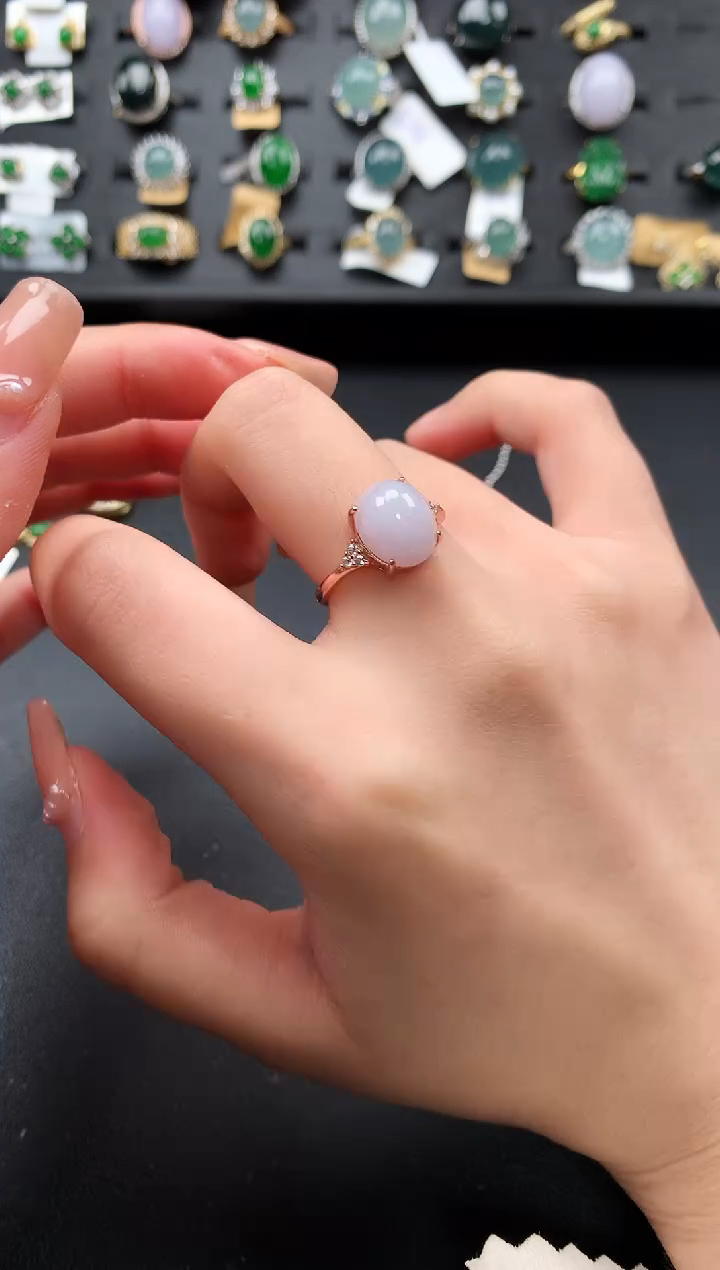 【闪购商品】翡翠戒指银S925镶嵌5214211