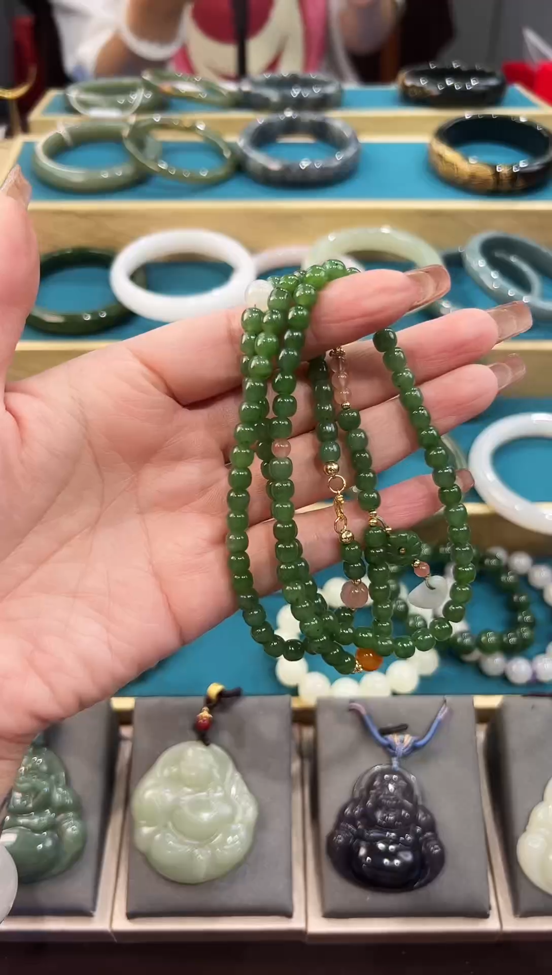 和田玉未镶嵌颈饰妈妈链