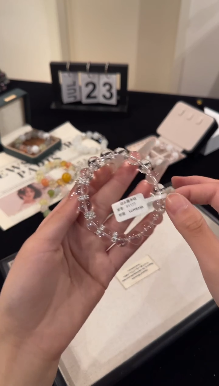 水晶手串合金白水晶F1177
