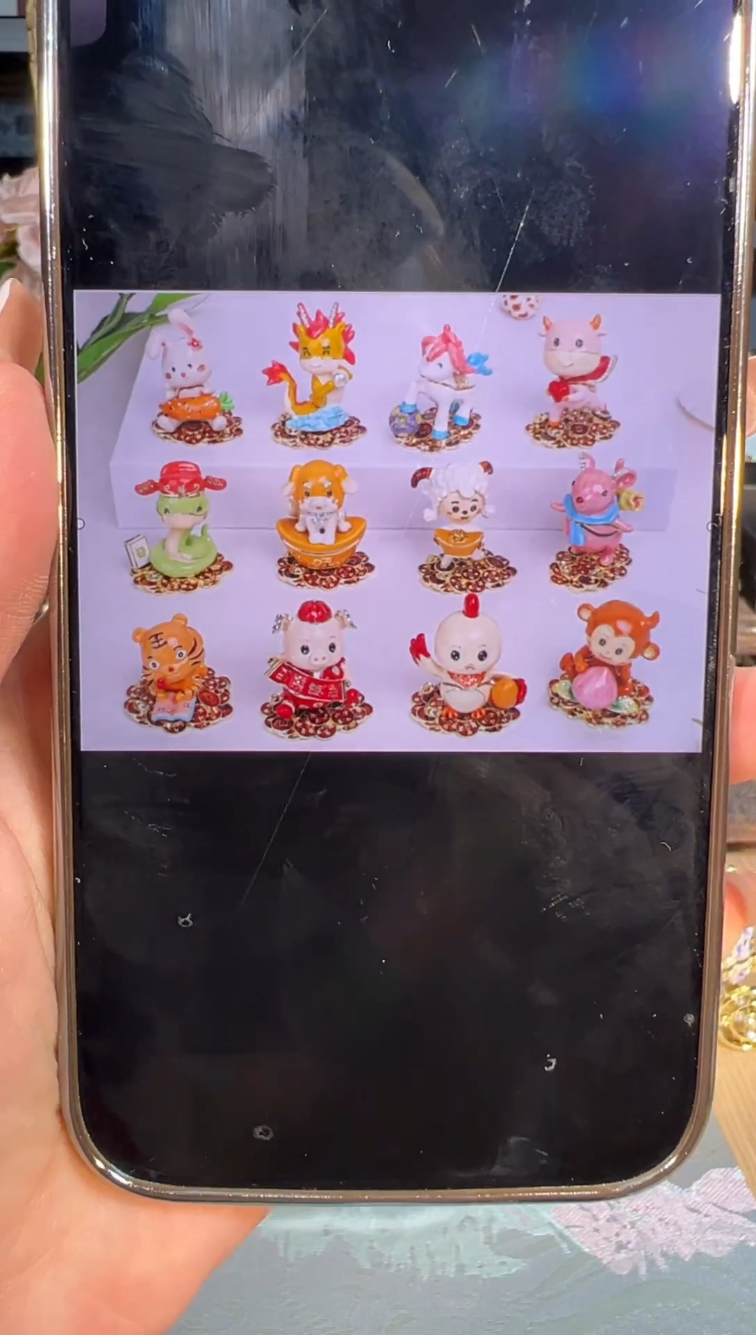 金属七宝烧首饰盒   12只