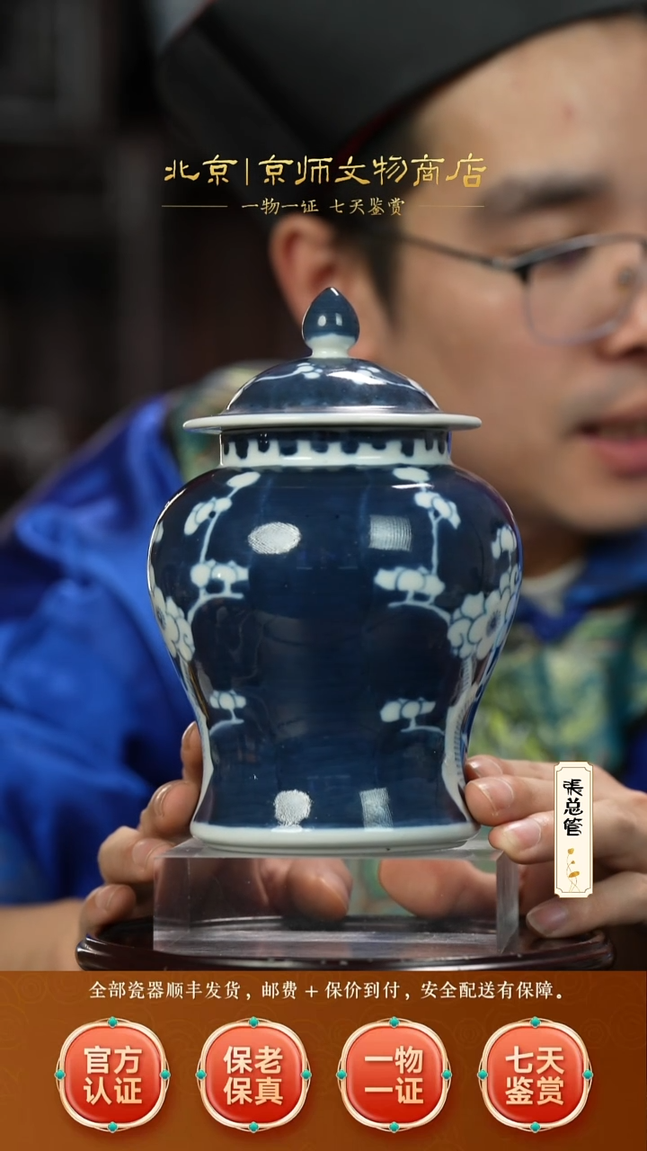 瓷512109冰梅将军罐