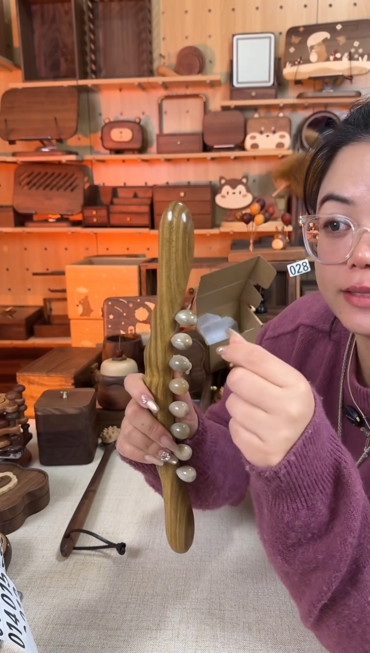 木绿檀木实木牛角擀筋棒