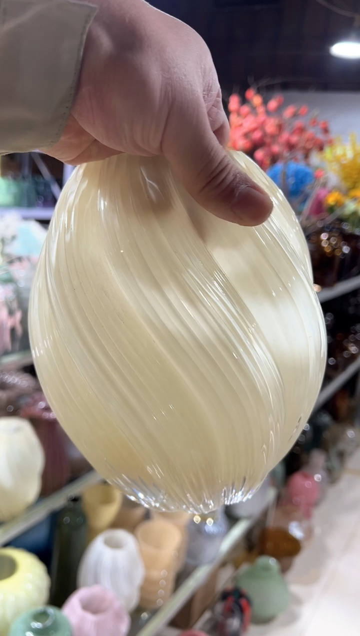 【闪购商品】无铅玻璃麦芽糖小号黄色