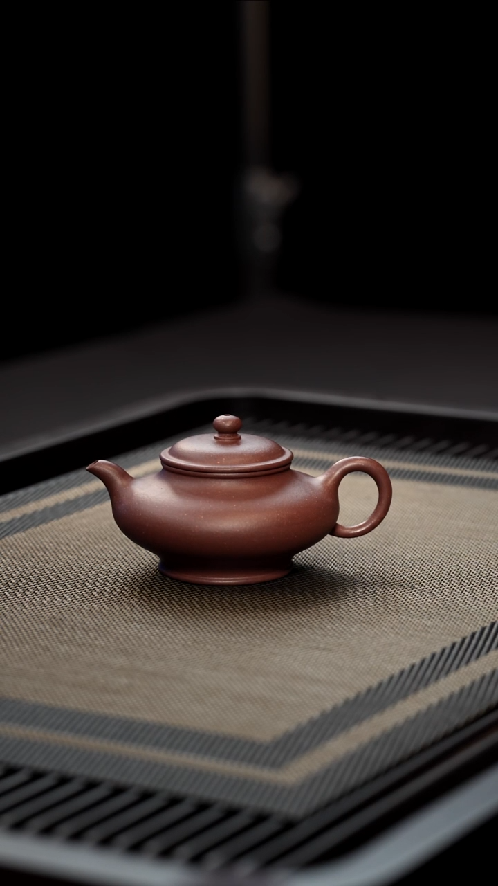 茶壶紫砂半手工紫泥扁樱150cc