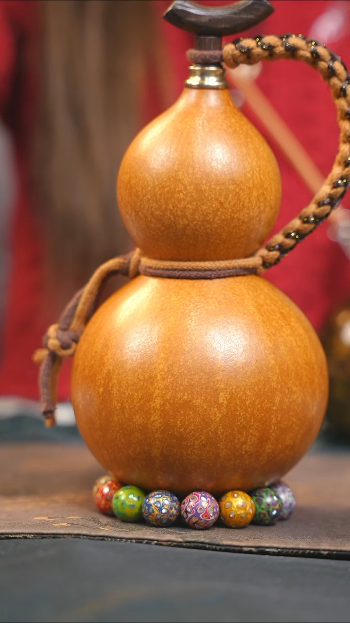 【闪购商品】WJ125大漆酒葫芦不包手串及旋转底座