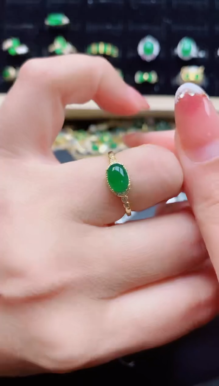【闪购商品】翡翠戒指银S925镶嵌1212