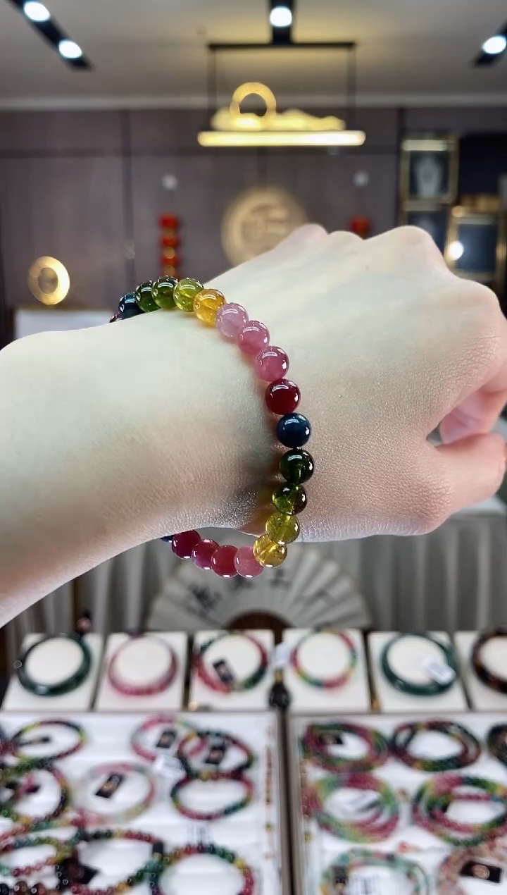 【闪购商品】碧玺单圈手串6mm+未镶嵌一物一证dan