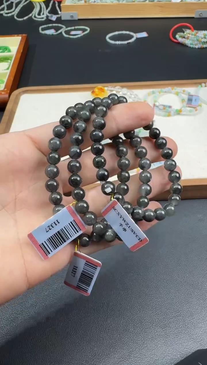 未镶嵌手串翡翠S0923-S1680-349多样性一件