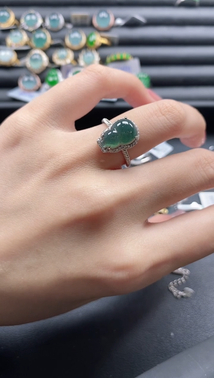 【闪购商品】翡翠戒指银S925镶嵌1111