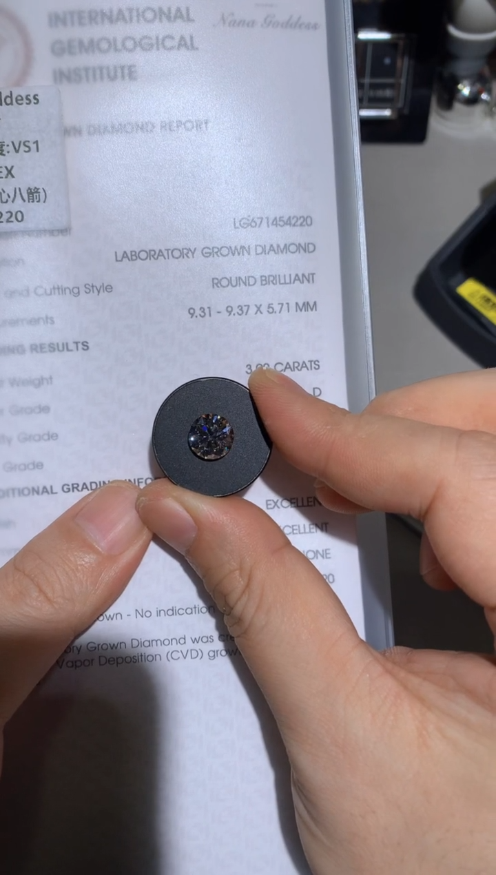 【闪购商品】实验室培育钻石裸石未镶嵌3.02D671454220