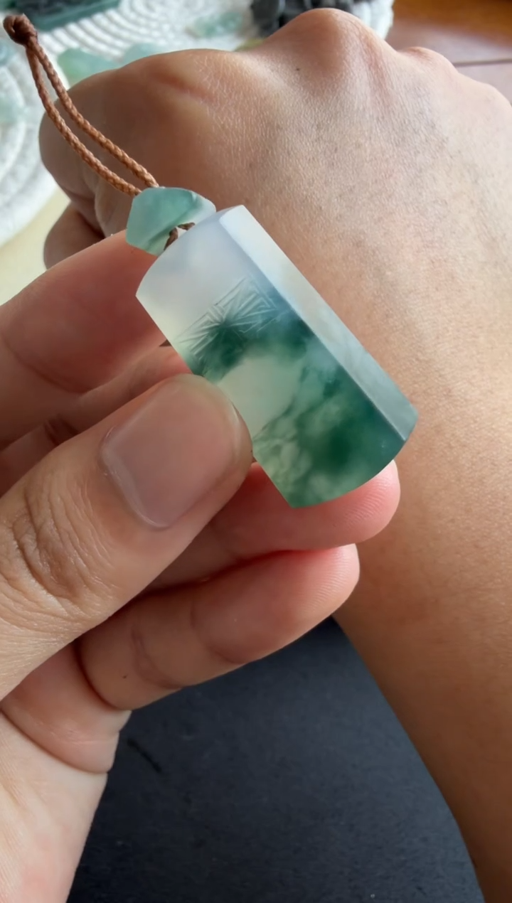 未镶嵌定制翡翠仿古无事牌