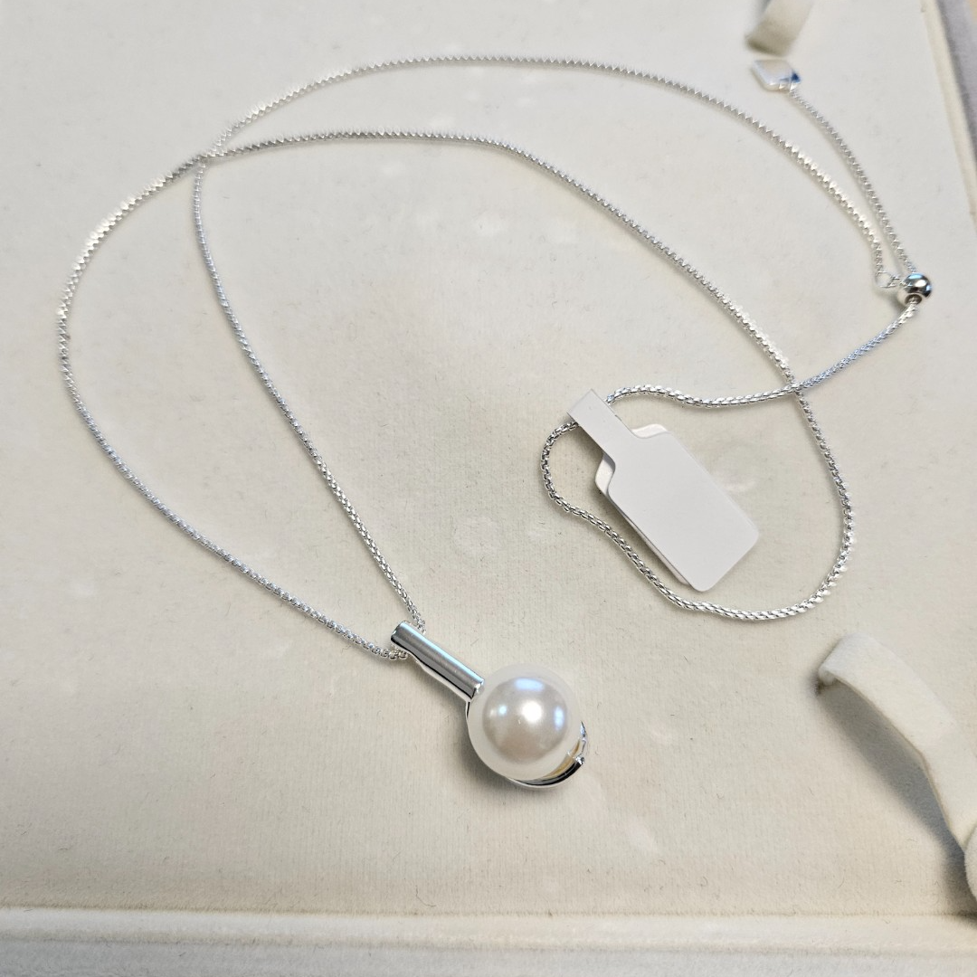 铜合金项链 【设计款轻奢饰品】216银色时尚百搭毛衣项链坠链