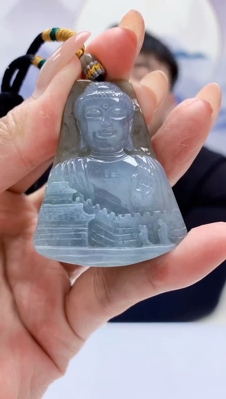 定制翡翠未镶嵌5060MM-毛货挂件57