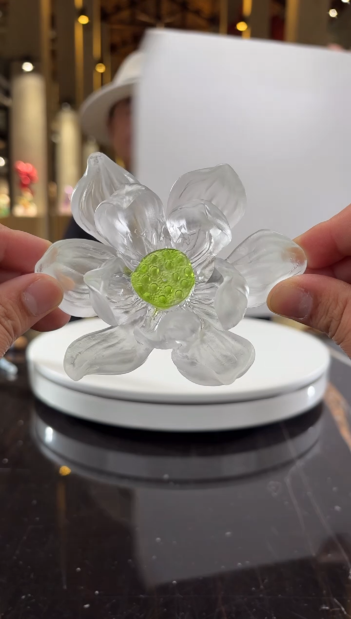 摆件0601011-1夏荷香插艺术琉璃摆件