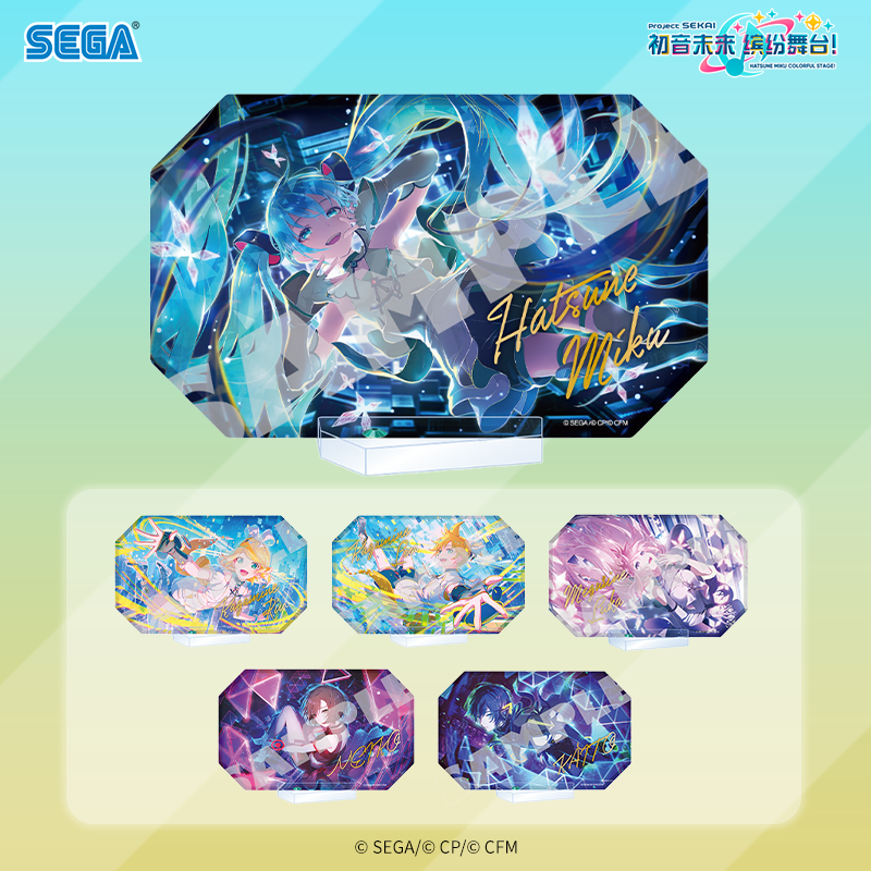 SEGA世嘉 初音未来:缤纷舞台 World Link活动 亚克力砖 PJSK周边