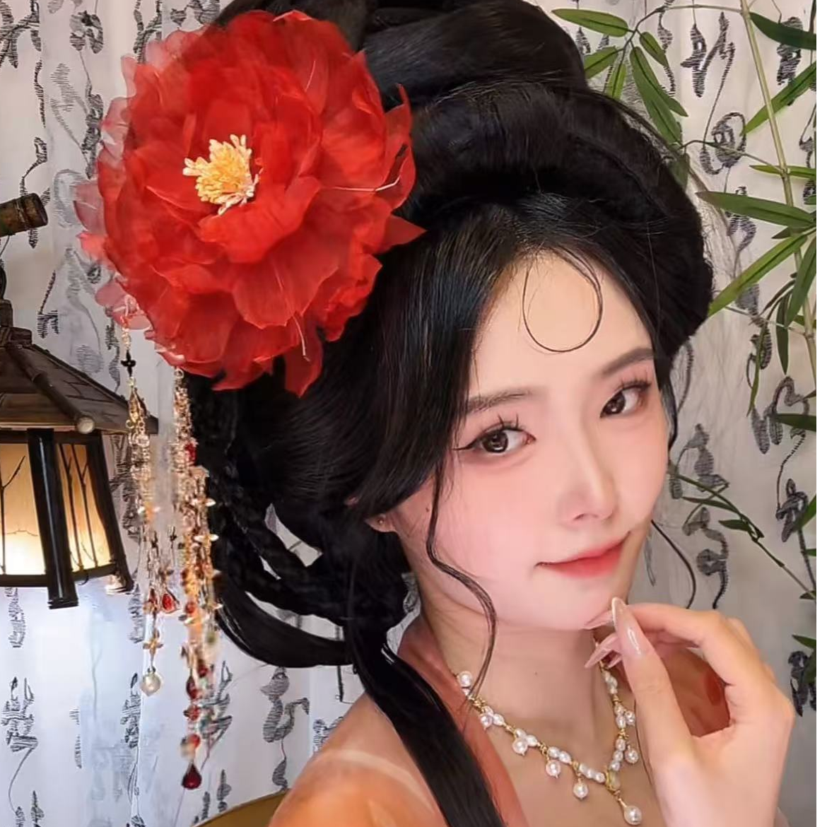 风雪初晴【达人】国色芳华发夹【十二花神】手工复古牡丹汉服气质头饰