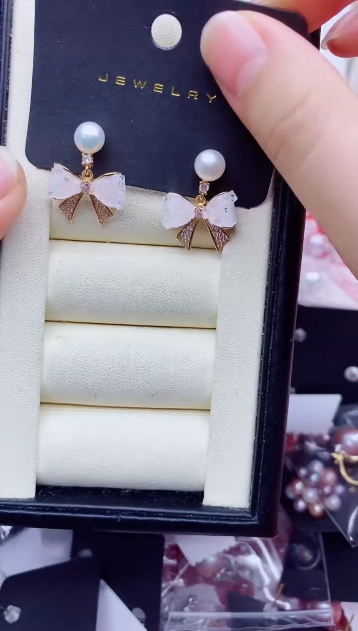 未镶嵌耳饰淡水珍珠耳环多样性发其一