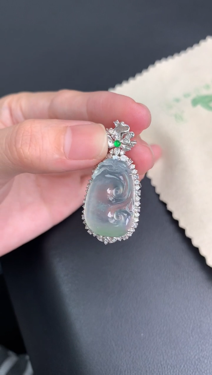 【闪购商品】定制翡翠18K金镶嵌模式推广期24小时鉴赏期