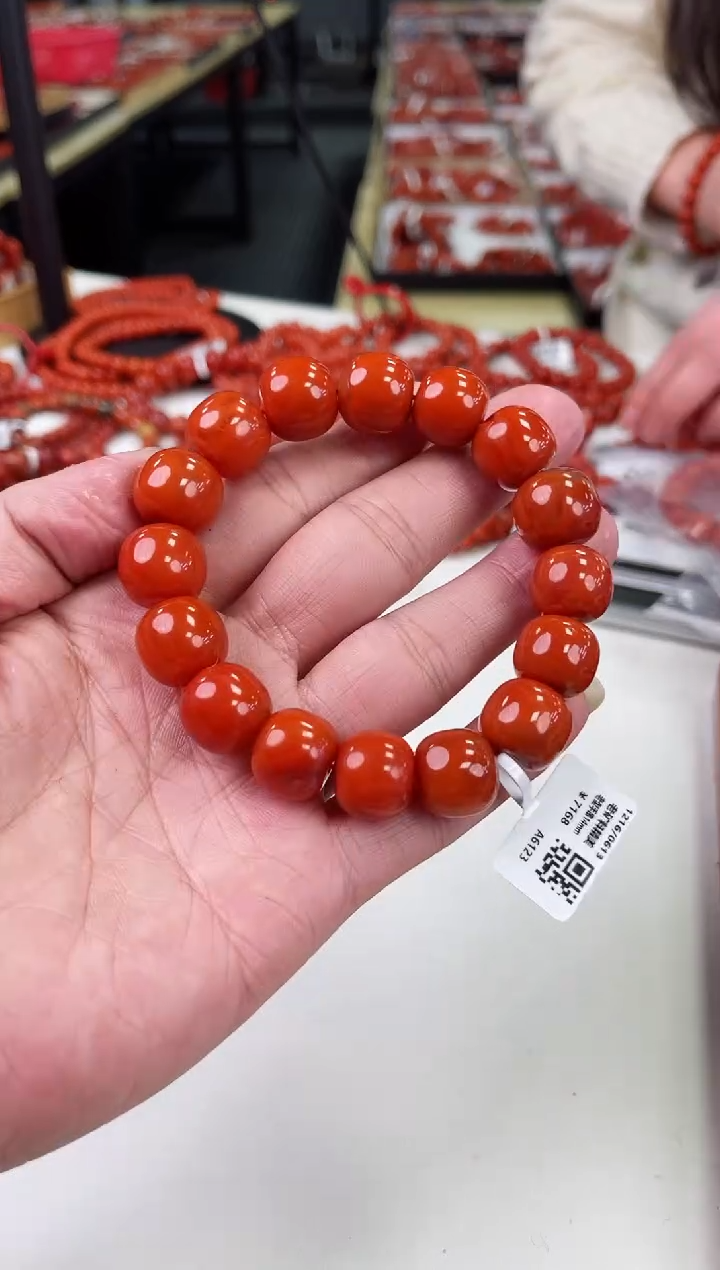 【闪购商品】南红玛瑙瓦西老型手串14+未镶嵌一个/条