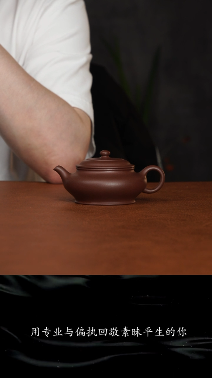 【闪购商品】紫砂茶壶虚扁 黄龙源底槽青