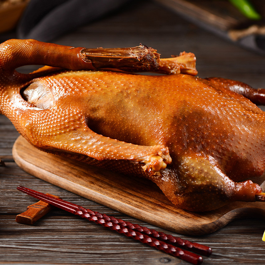 对青烤鹅鲜大鹅3-3.5斤整只（无头爪翅）