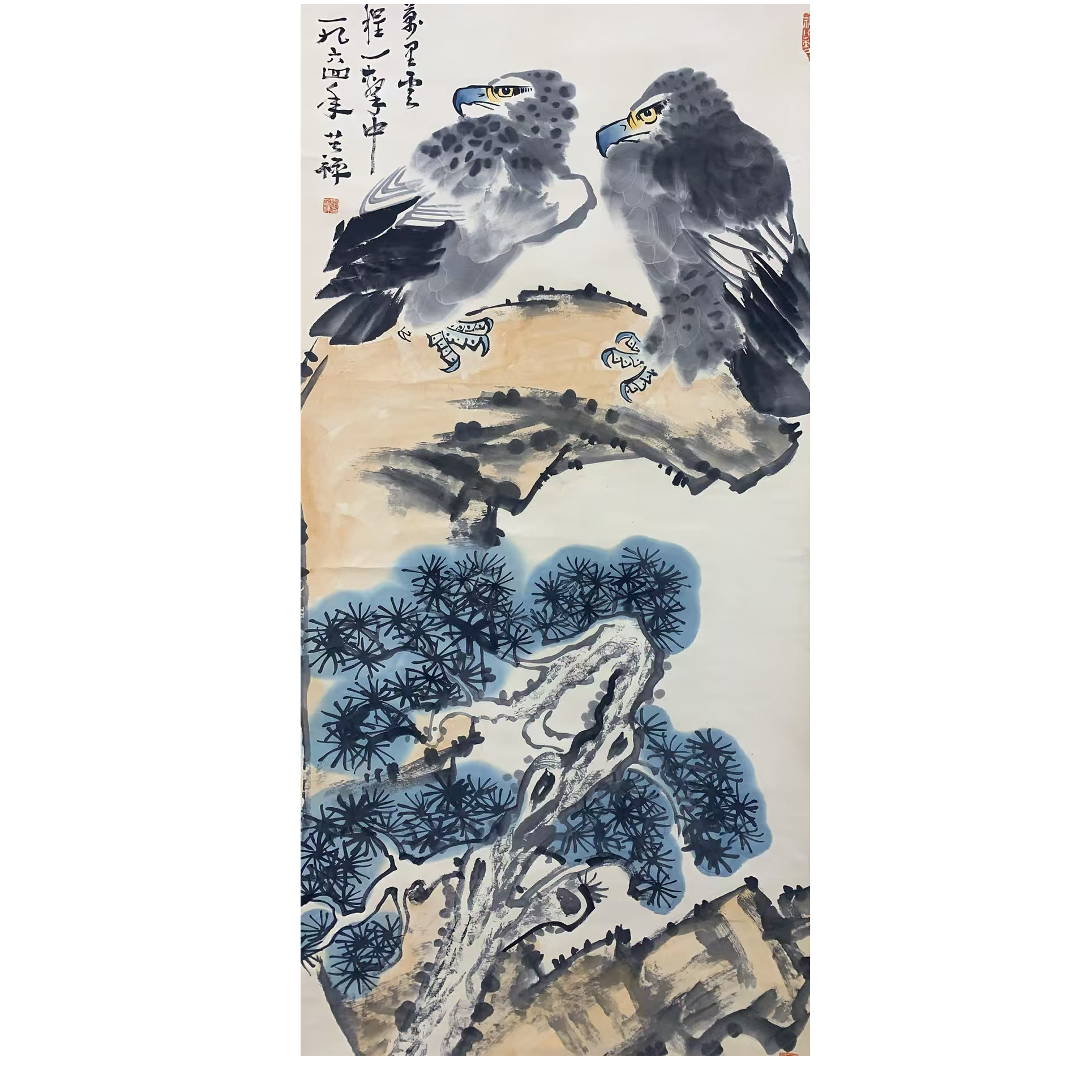 李KC 鹰立轴135 65 7.8平尺