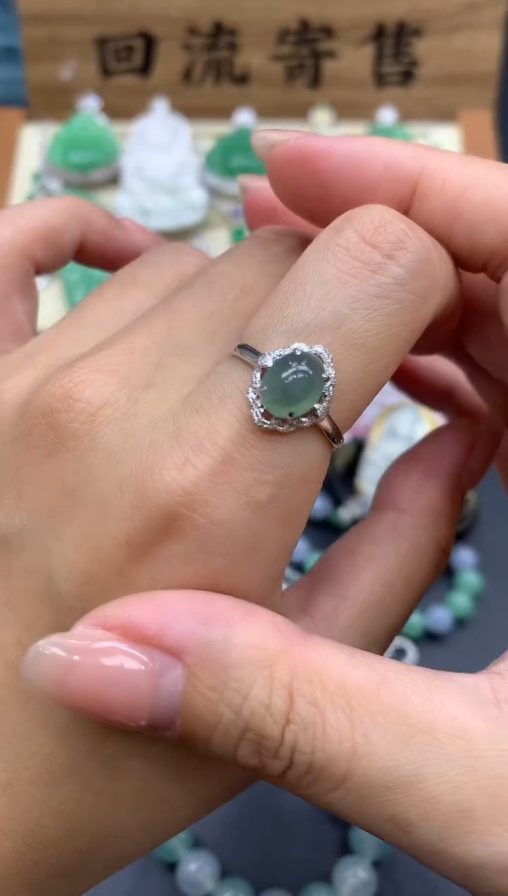 【闪购商品】翡翠戒指18K金镶嵌109-中国好珍宝