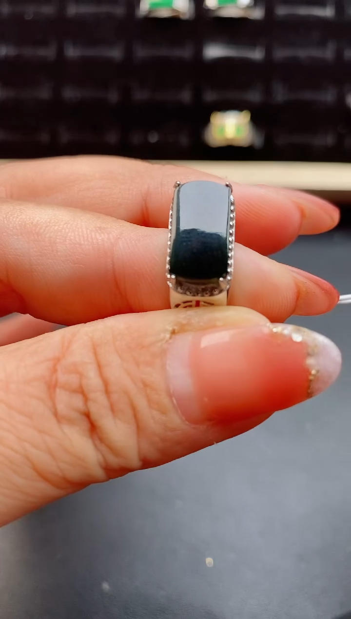【闪购商品】翡翠戒指银S925镶嵌121321