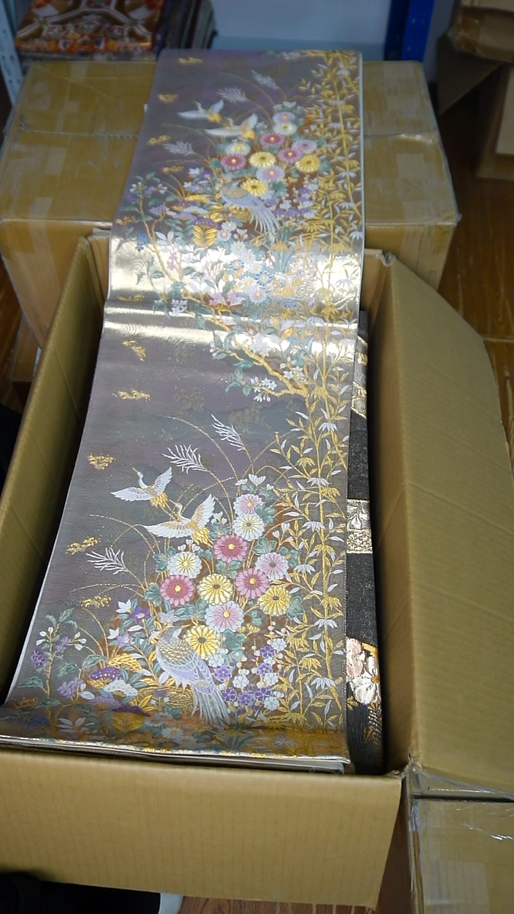 织绣用****6金色花鸟特价