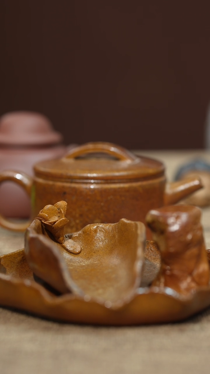 【闪购商品】紫砂茶壶原矿紫砂茶壶 柴烧汉瓦四件套