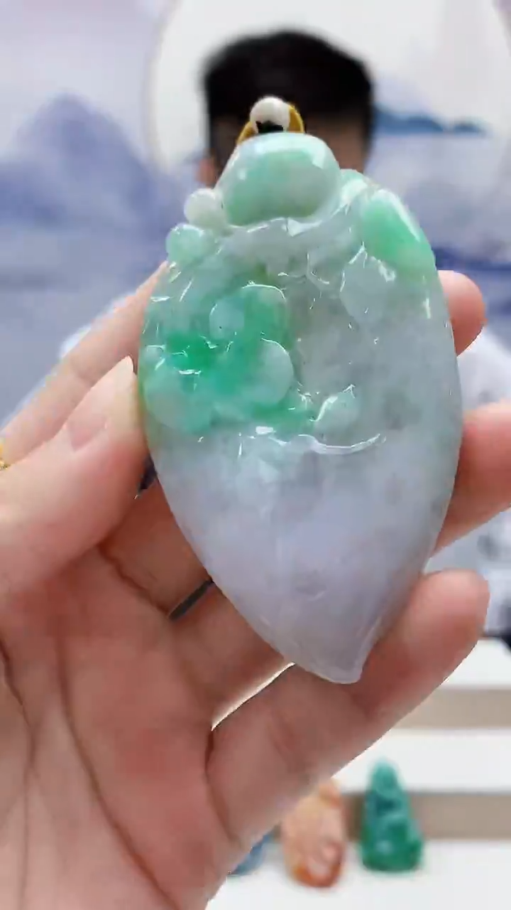 未镶嵌定制翡翠5167lr-毛货挂件76