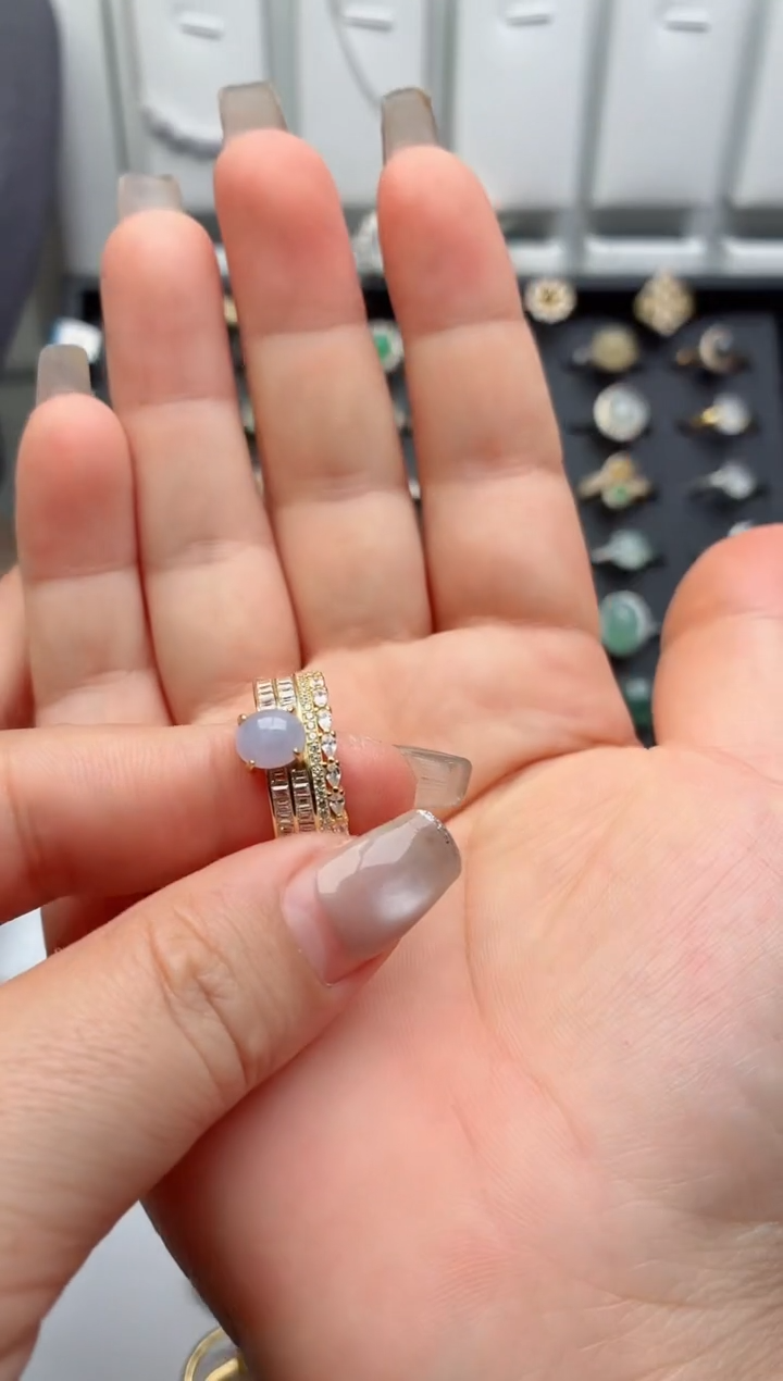 银S925镶嵌戒指翡翠.