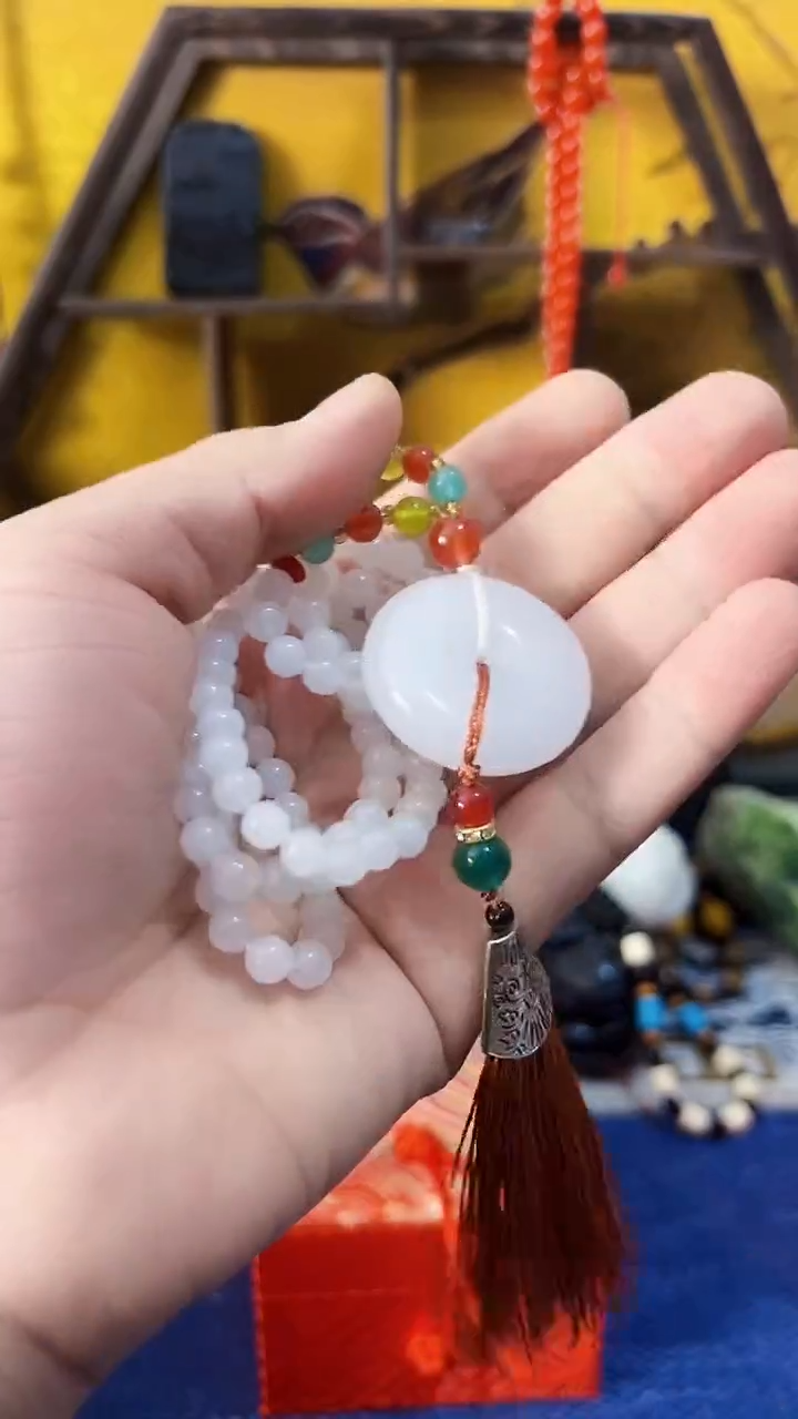 【闪购商品】和田玉挂件未镶嵌和田 108+平安扣（飞铃文玩）