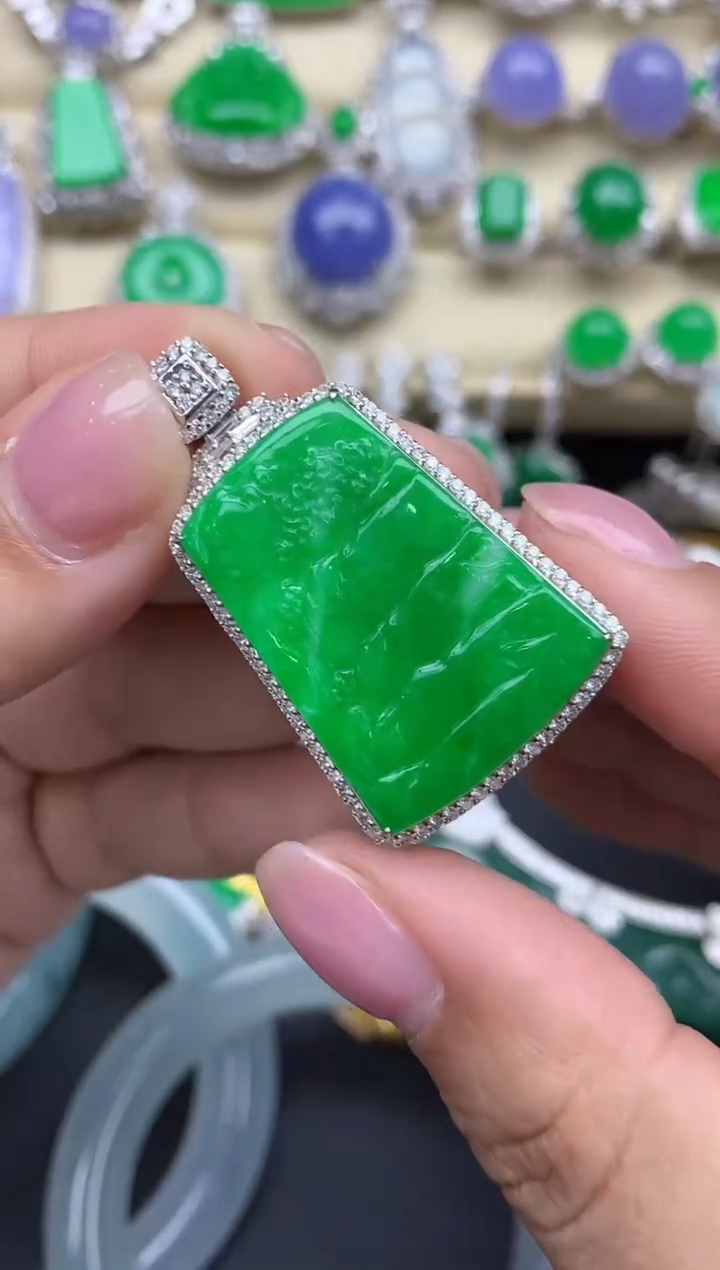 【闪购商品】翡翠颈饰18K金镶嵌859-中国好珍宝