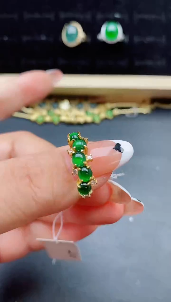 【闪购商品】翡翠银S925镶嵌戒指321321