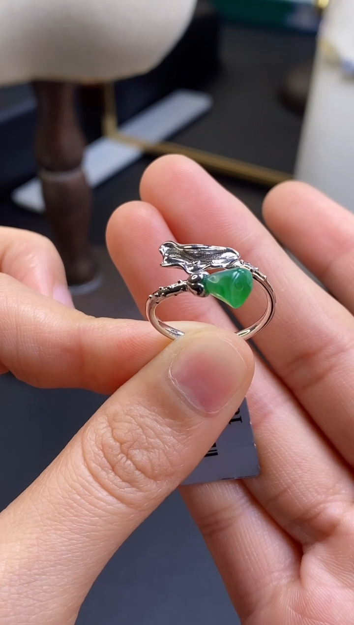 颈饰银S925镶嵌翡翠18175