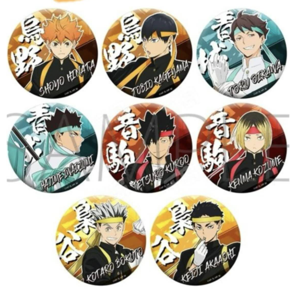 【排球少年】 新旧应援 徽章 吧唧 盲盒