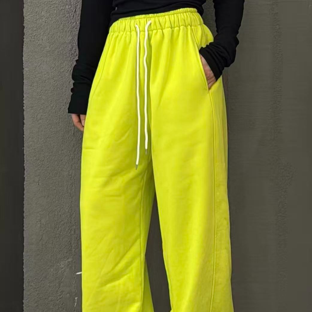 加绒彩色休闲时尚筒裤