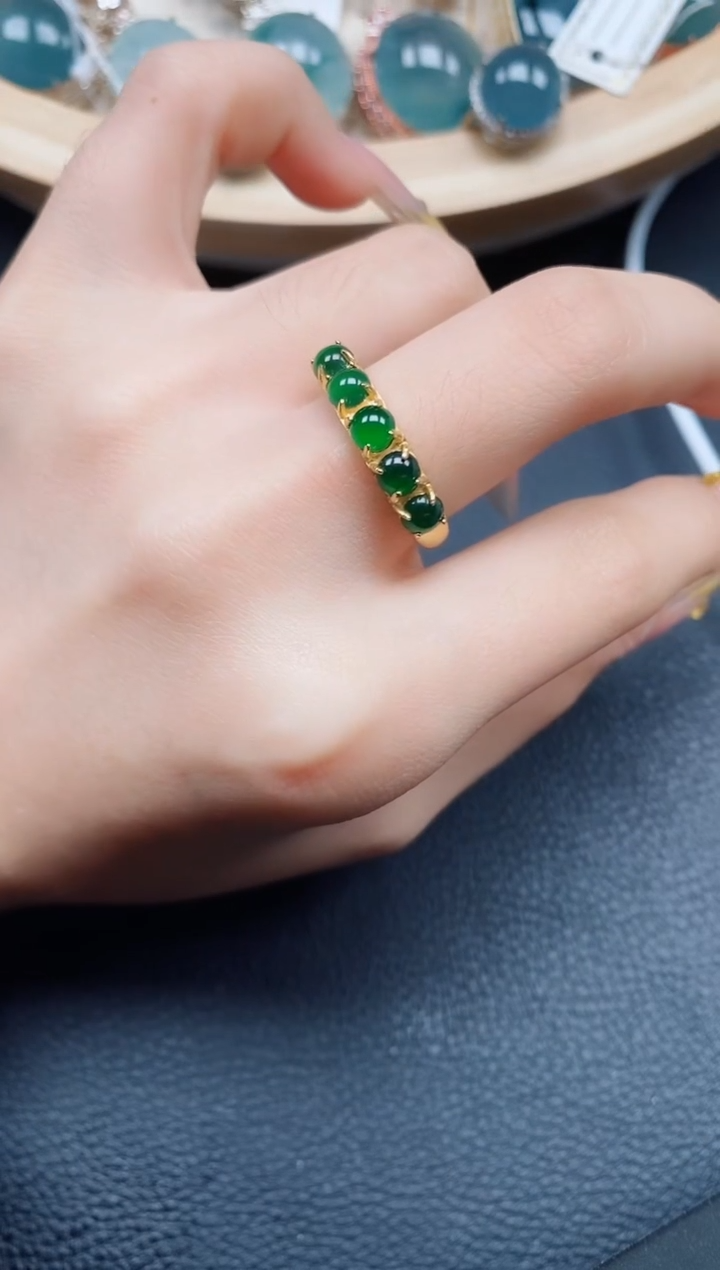 【闪购商品】翡翠戒指银S925镶嵌翡翠